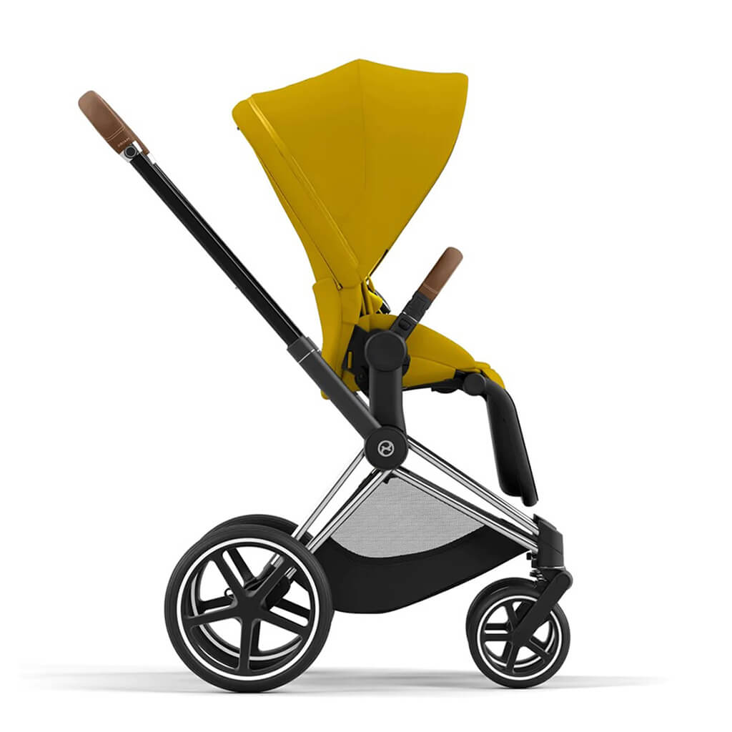 Color_Mustard Yellow | Cybex Priam 4 Complete Stroller Chrome/Brown | NINI and LOLI