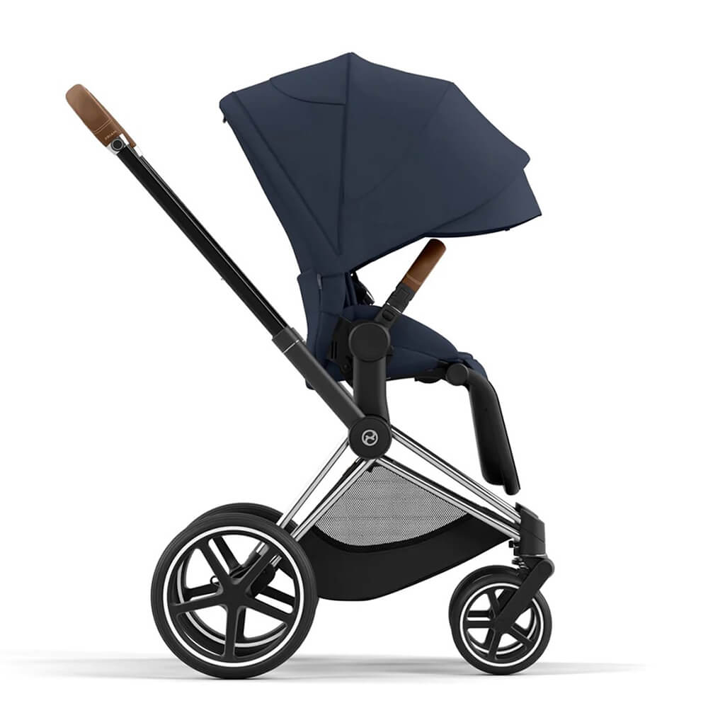 Color_Nautical Blue | Cybex Priam 4 Complete Stroller Chrome/Brown | NINI and LOLI