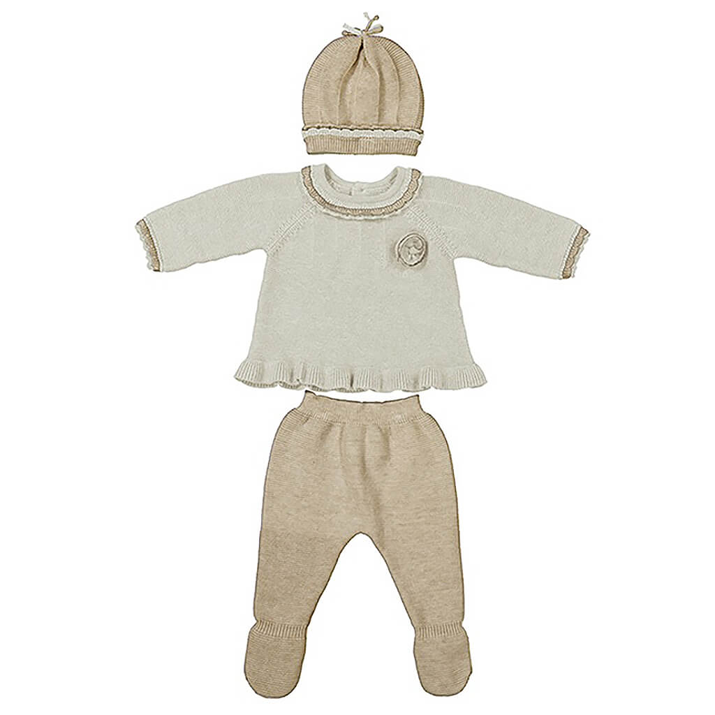 Mayoral 3-Piece Leg Warmer & Hat Set in Heather Iceberg main image 1