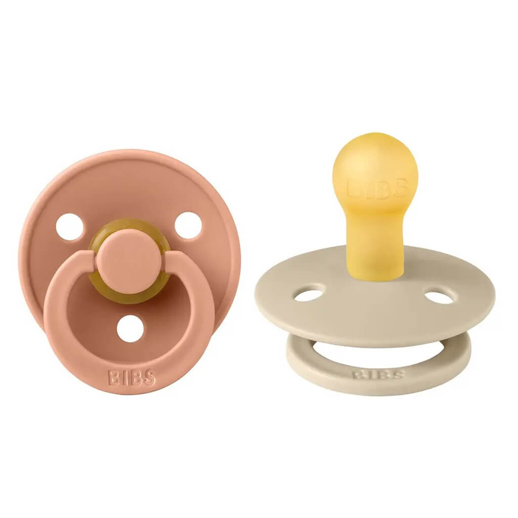 Bibs Natural Rubber Pacifier Vanilla/Peach NINI and LOLI