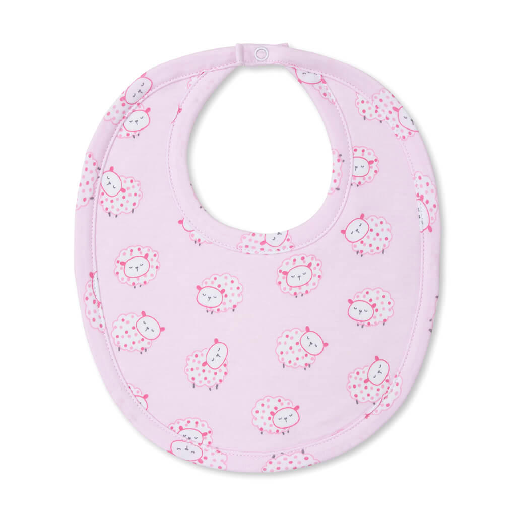 LITTLE ENGLISH PINPOINT BIB N' BURP SET SHEEP