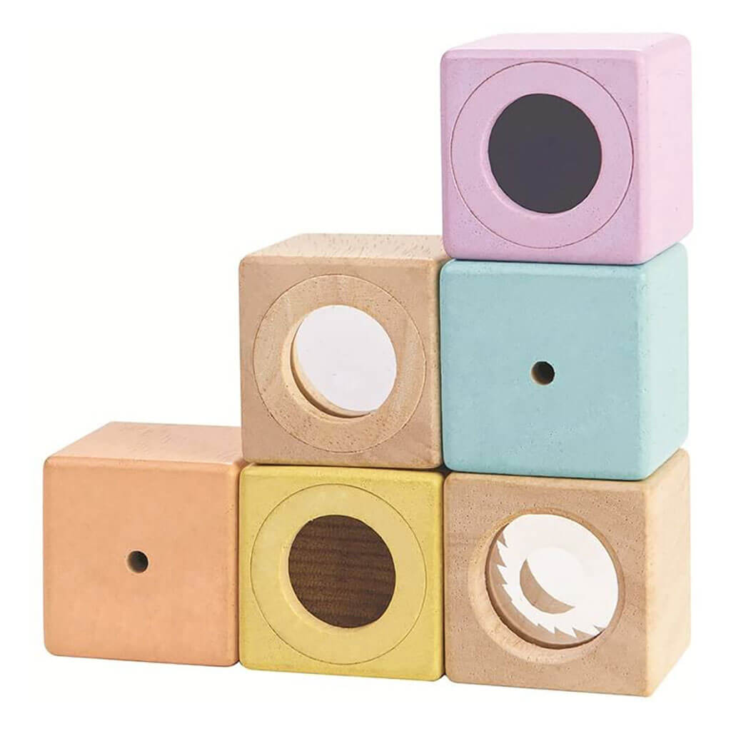 PlanToys Infant Wooden Sensory Blocks