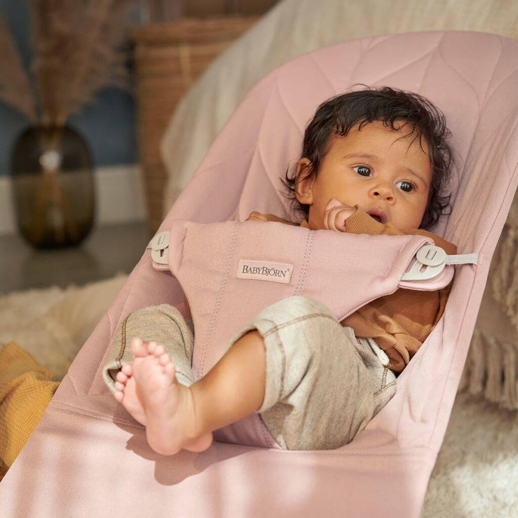 Bouncer Bliss Cotton Petal Quilt Dusty Pink Baby Bjorn NINI and LOLI