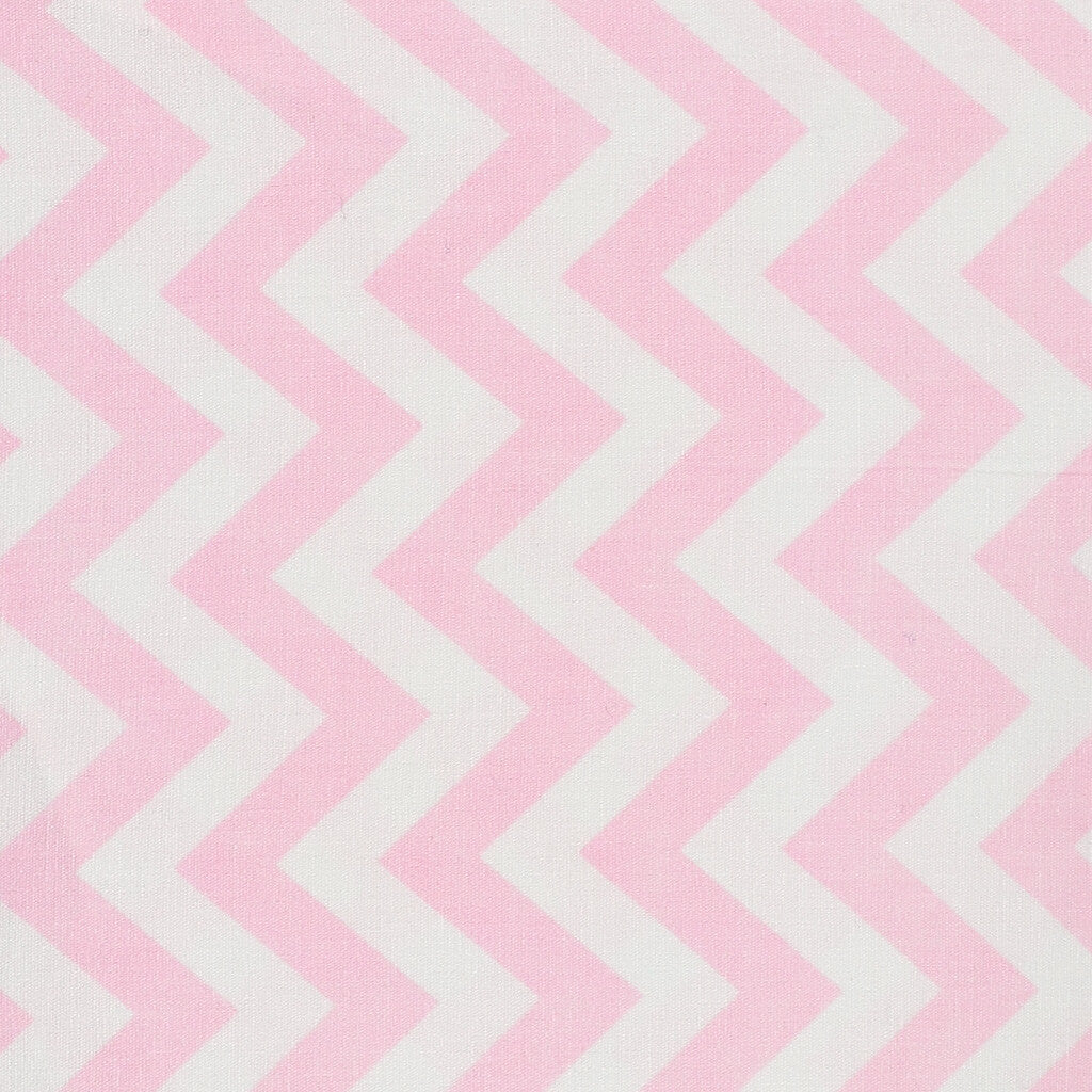 Crib Fitted Sheet Pink Chevron