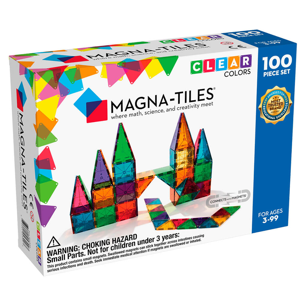 Magna-Tiles Classic Clear Colors 100 Pieces