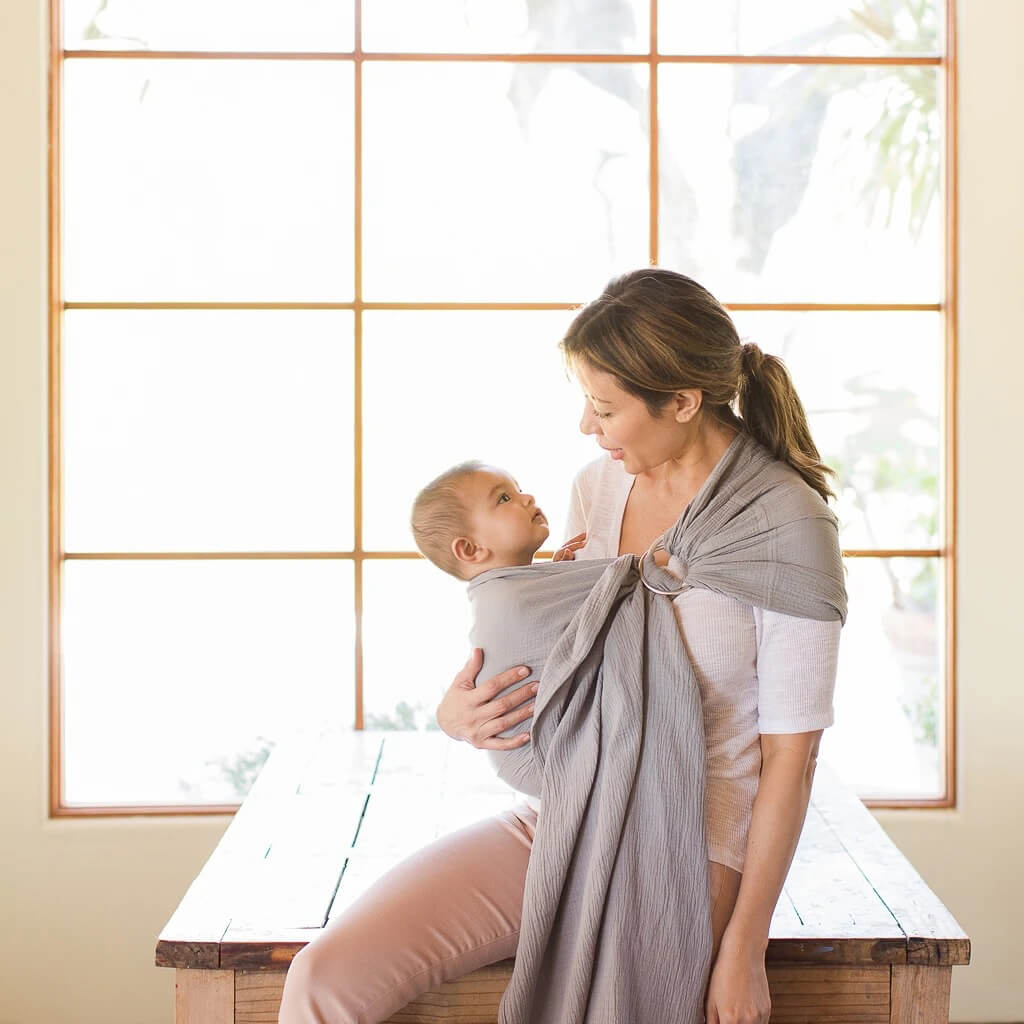 Moby Ring Sling Baby Carrier Pewter