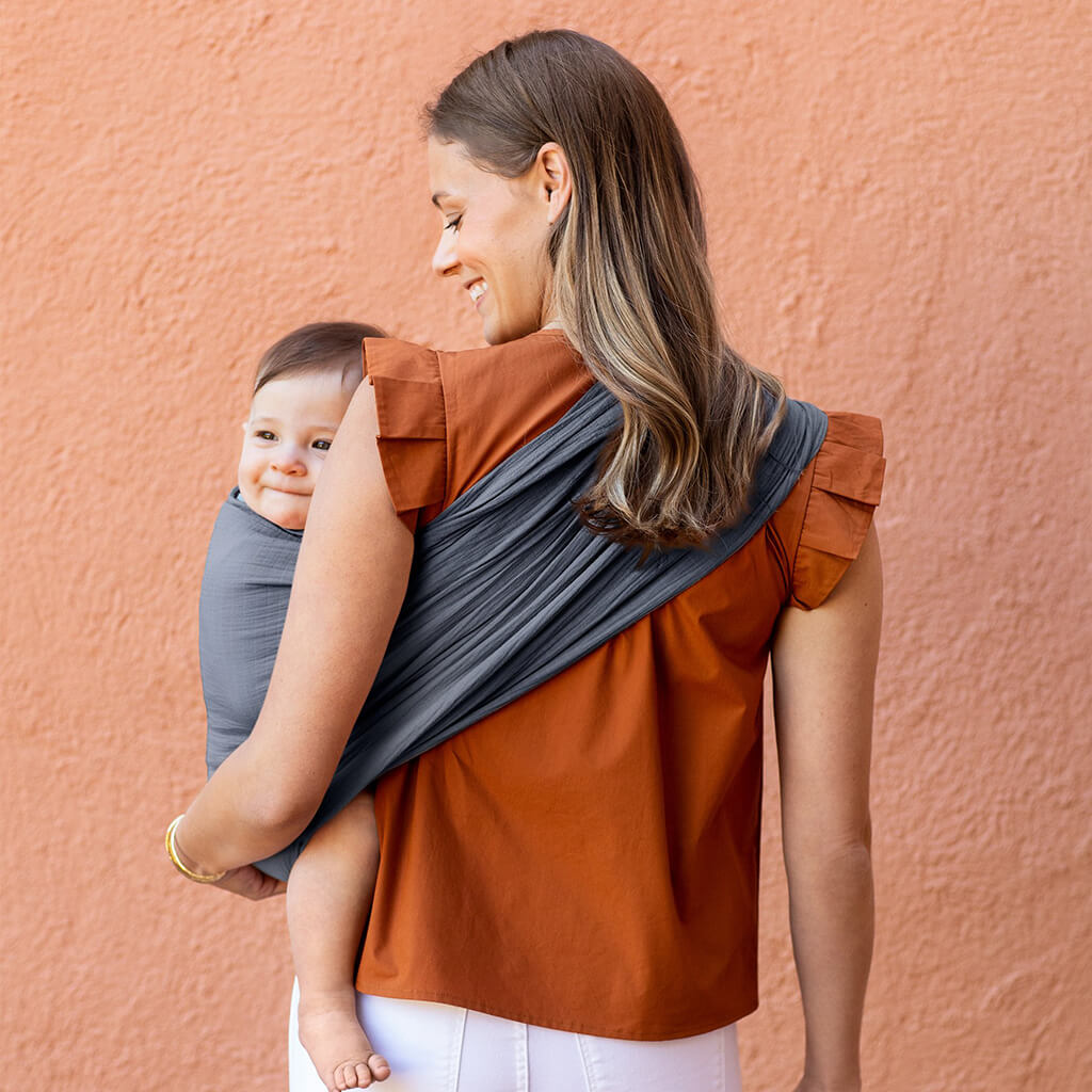 Moby Ring Sling Baby Carrier Flint