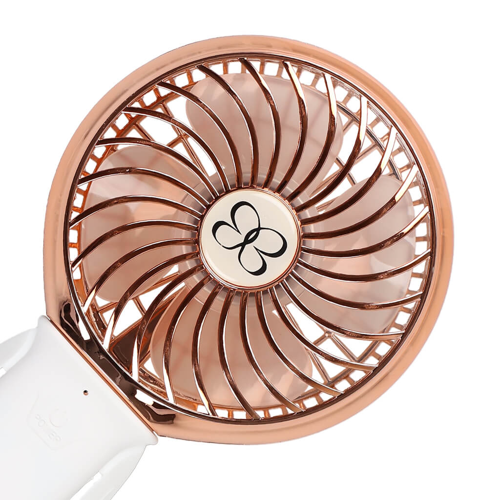 Nikiani 3 Speed USB Rechargeable Buggy Turbo Fan White/Rose Gold | NINI and LOLI