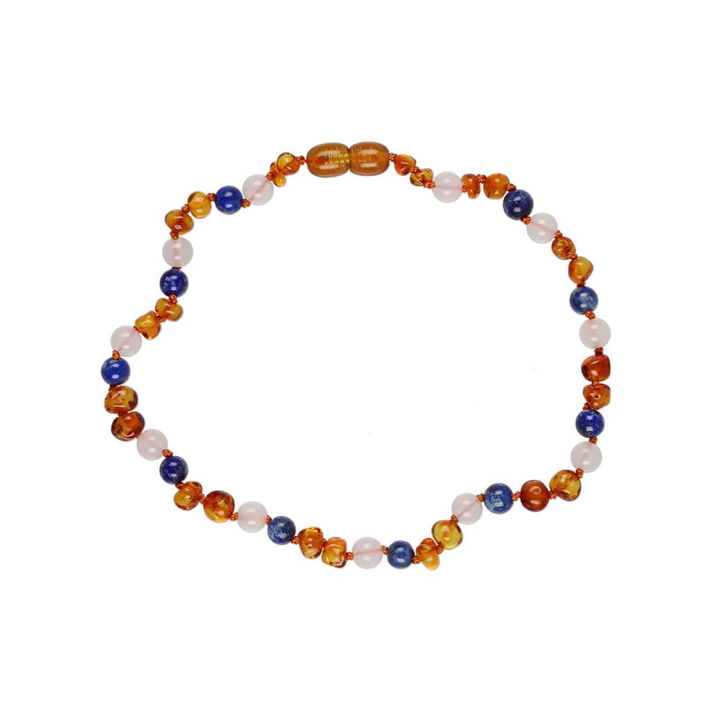 Amber Necklace Cognac/White Agate