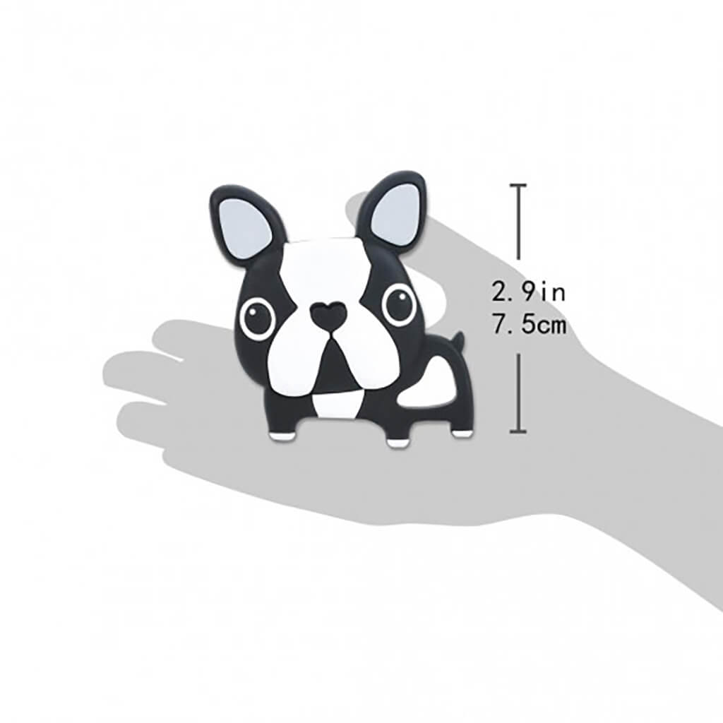 Silicone Teether Frenchie Black and White