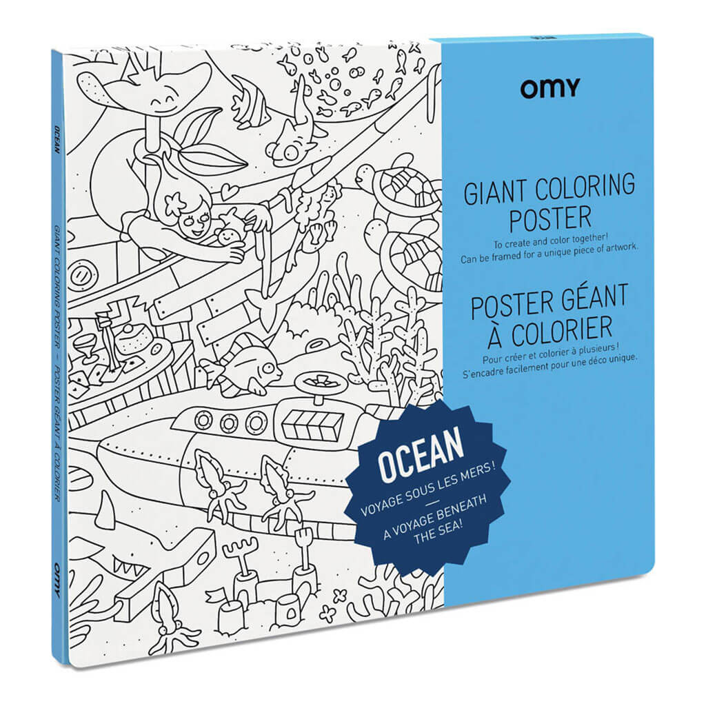 Omy Design Giant Frameable Coloring Poster Ocean