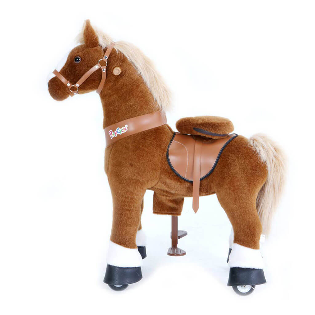 PonyCycle U Series Ride On Toy Brown Horse with White Hoof