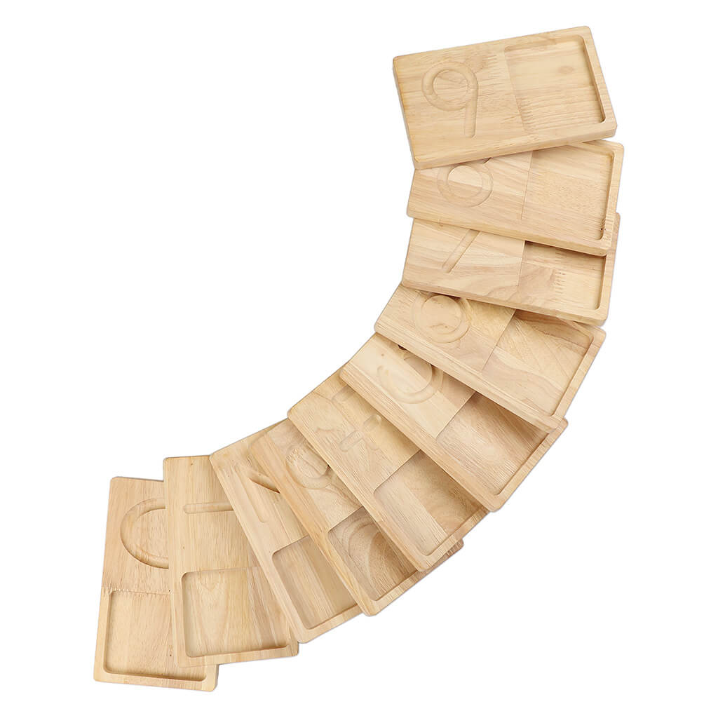 Wooden Jumbo Counting Trays