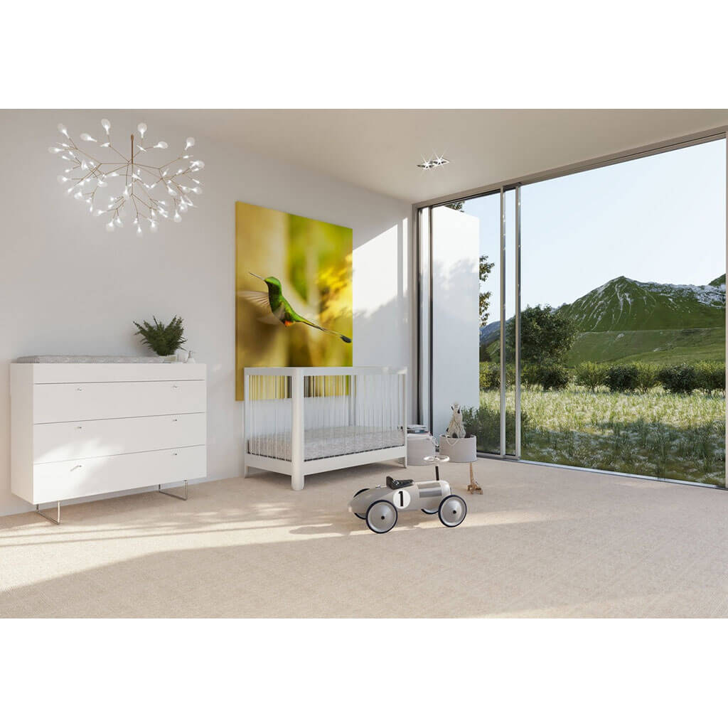 Reverie Crib White with Clear Acrylic
