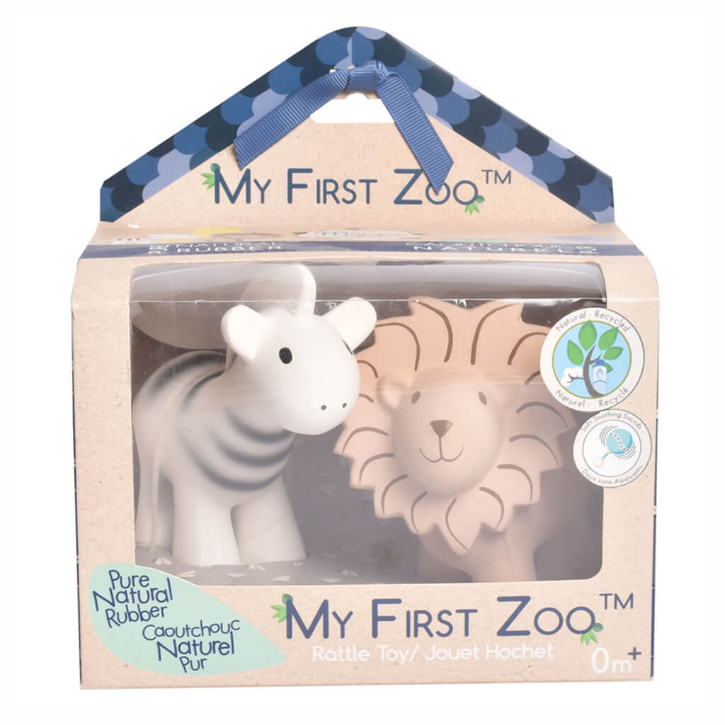 My First Zoo Natural Rubber Rattle
