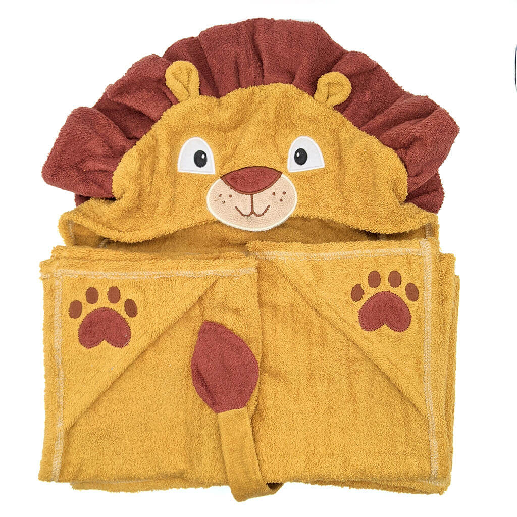 Character Hooded Towel Lion