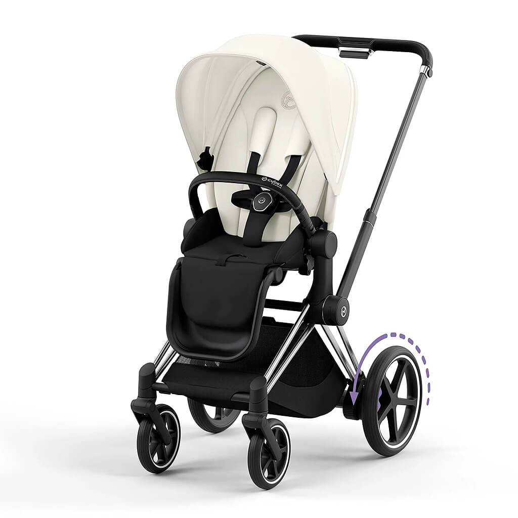 Color_Off White | e-Priam 2 Stroller Chrome/Black | NINI and LOLI