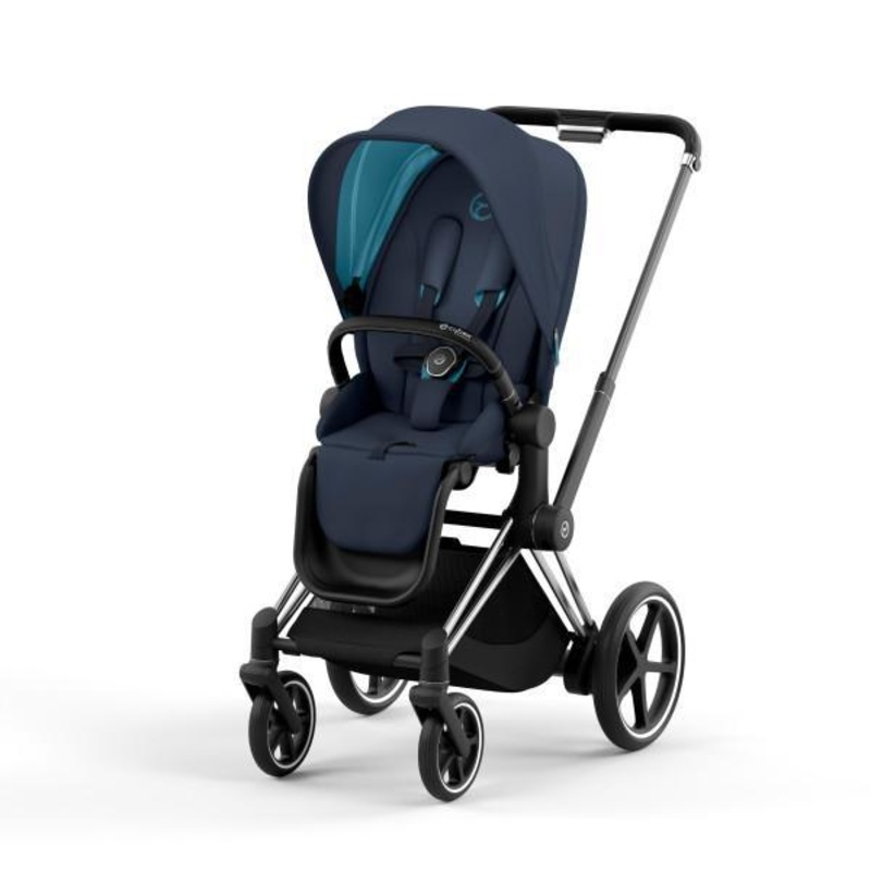 e-Priam 2 Stroller Chrome/Black