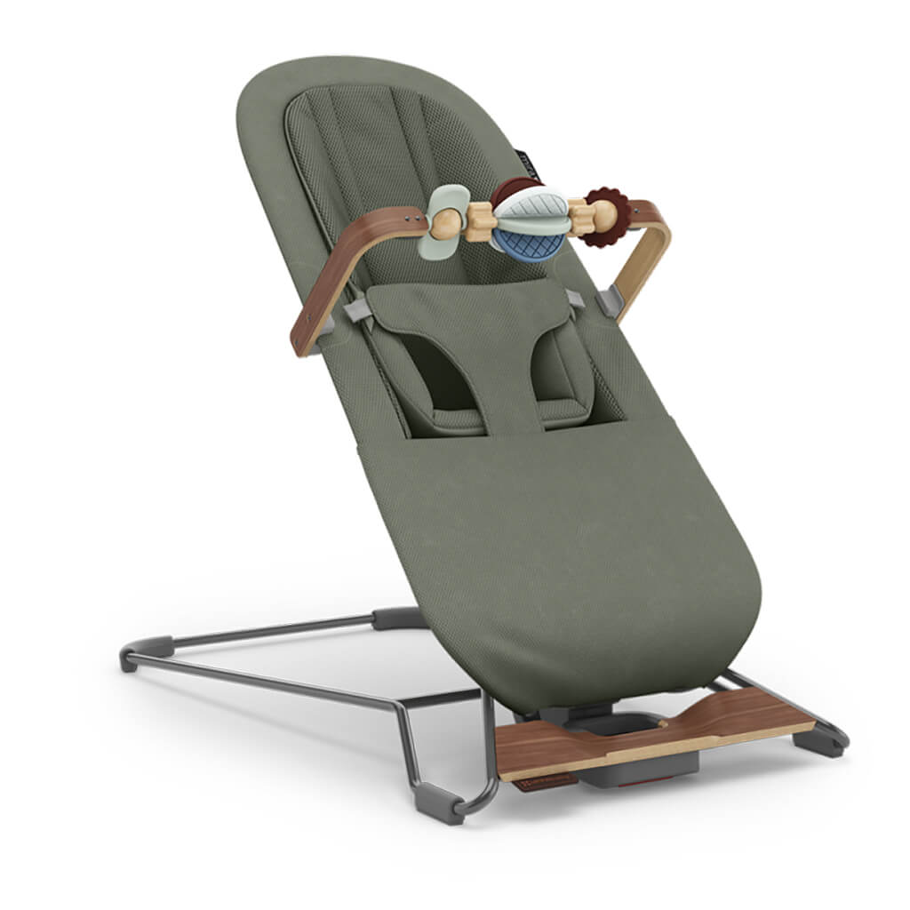 Color_Maddie - Green/Grey Shine/Walnut Wood | Mira 3-in-1 Bouncer | NINI and LOLI