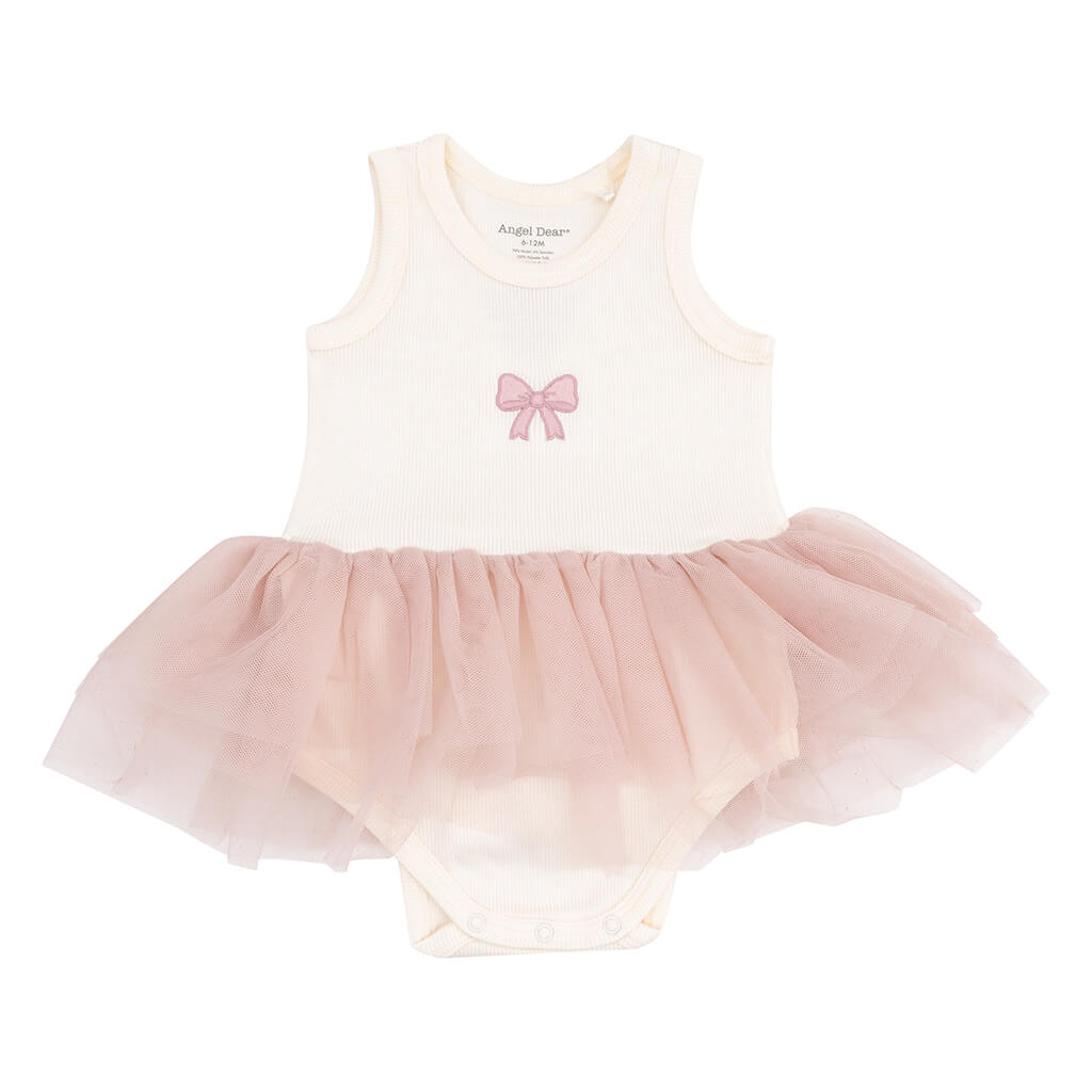 Rib Tank Bodysuit Tutu Bows and Ballet