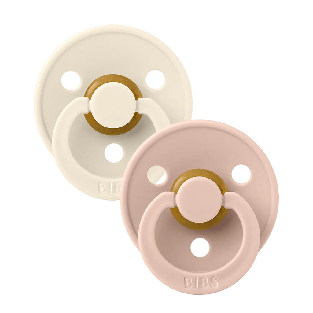 Natural Rubber Pacifier 2 Pack Ivory/Blush – NINI and LOLI
