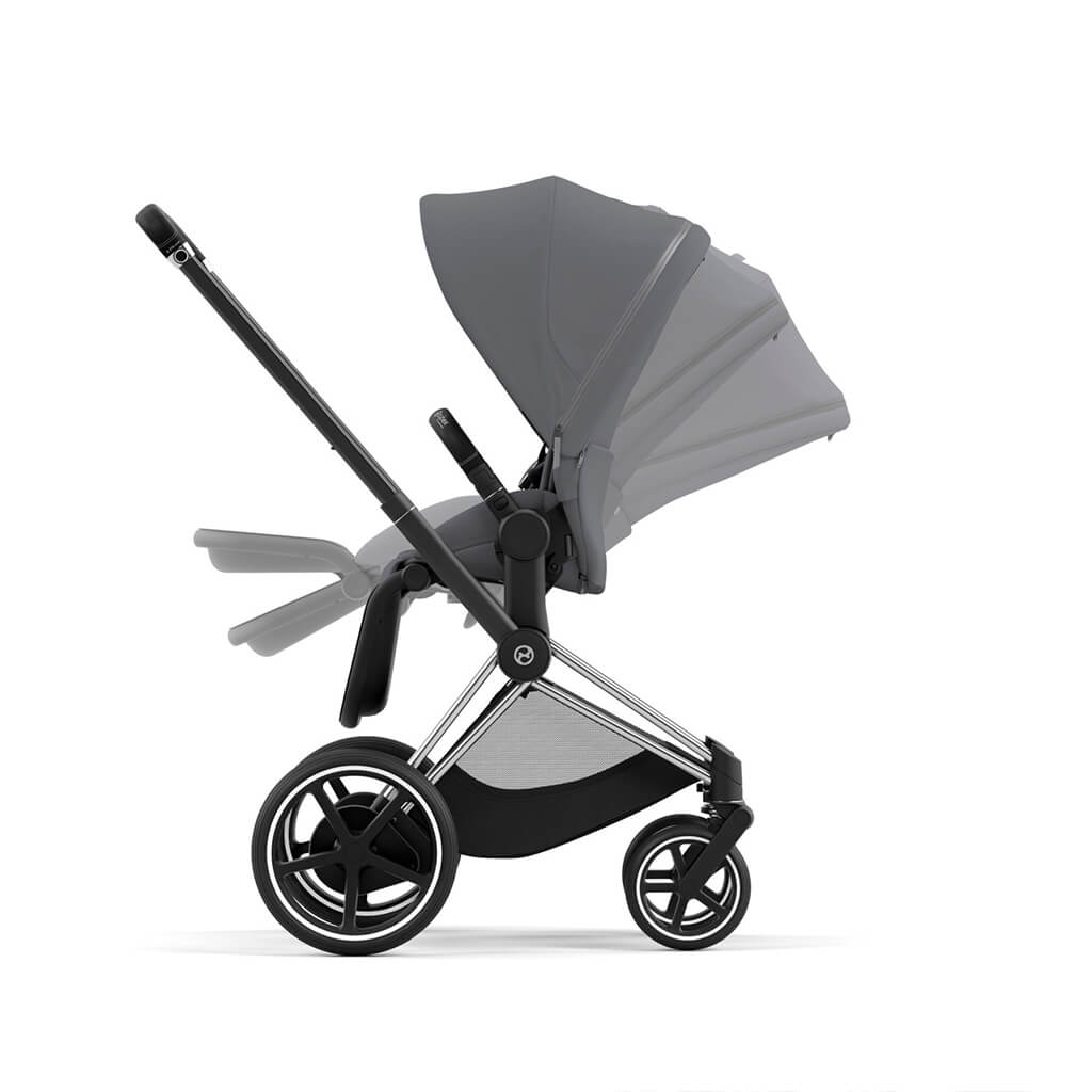 Color_Soho Grey | e-Priam 2 Stroller Chrome/Black | NINI and LOLI