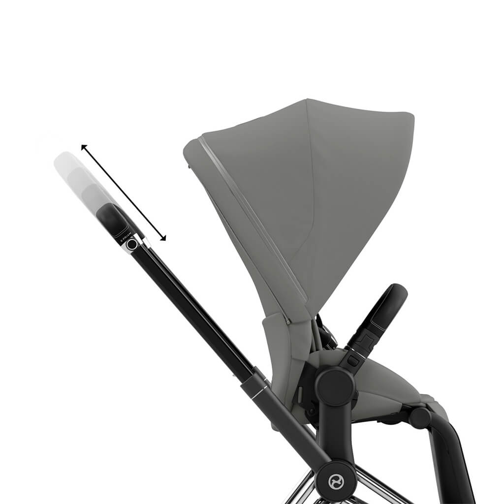 Color_Soho Grey | e-Priam 2 Stroller Chrome/Black | NINI and LOLI