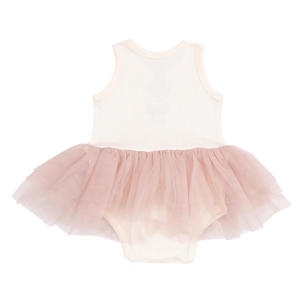 Rib Tank Bodysuit Tutu Bows and Ballet