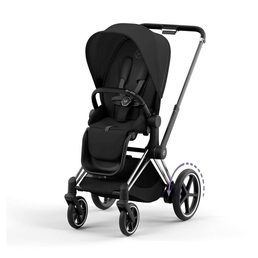 Color_Sepia Black | e-Priam 2 Stroller Chrome/Black | NINI and LOLI