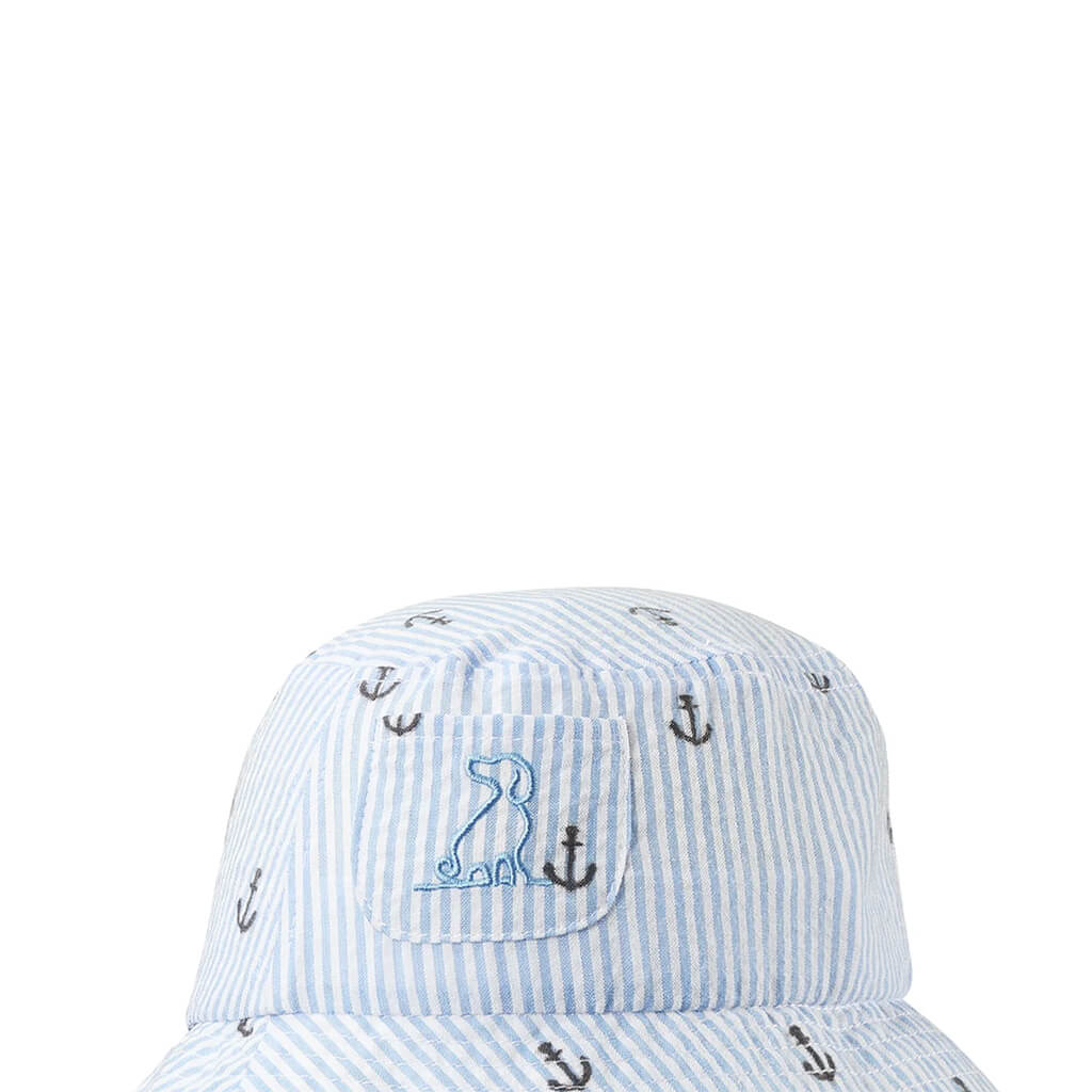 Seersucker Picnic Hat