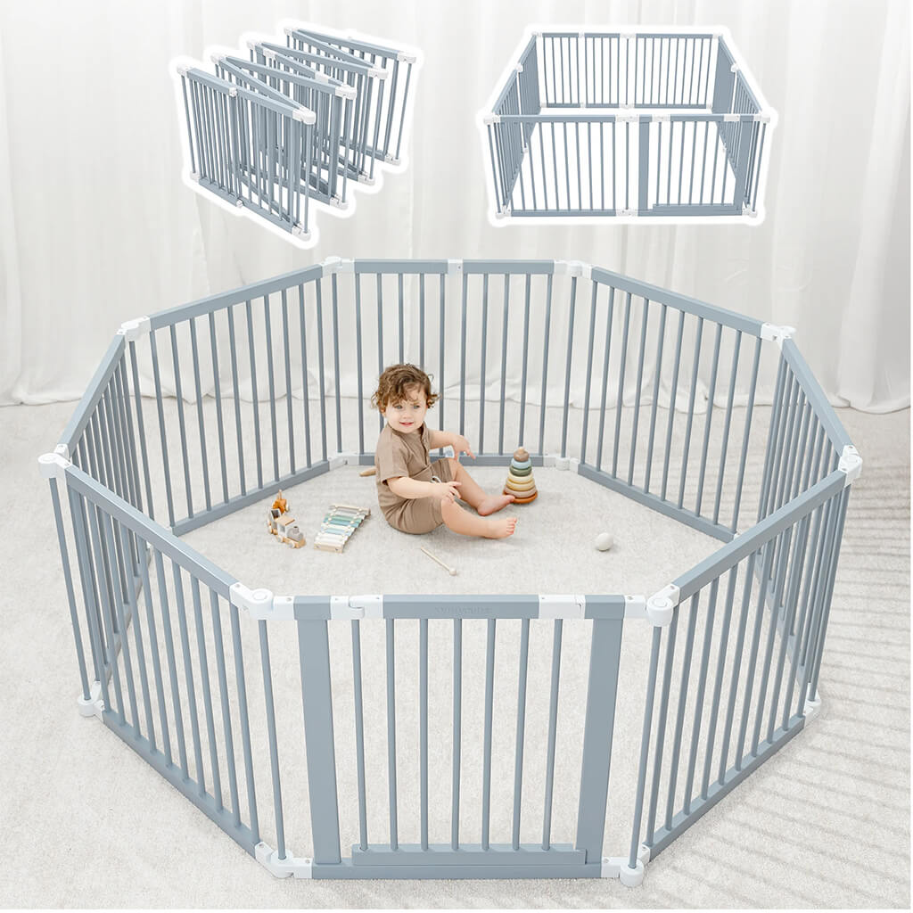 Color_Pacific Blue | 2-in-1 Playpen and Gate | NINI and LOLI