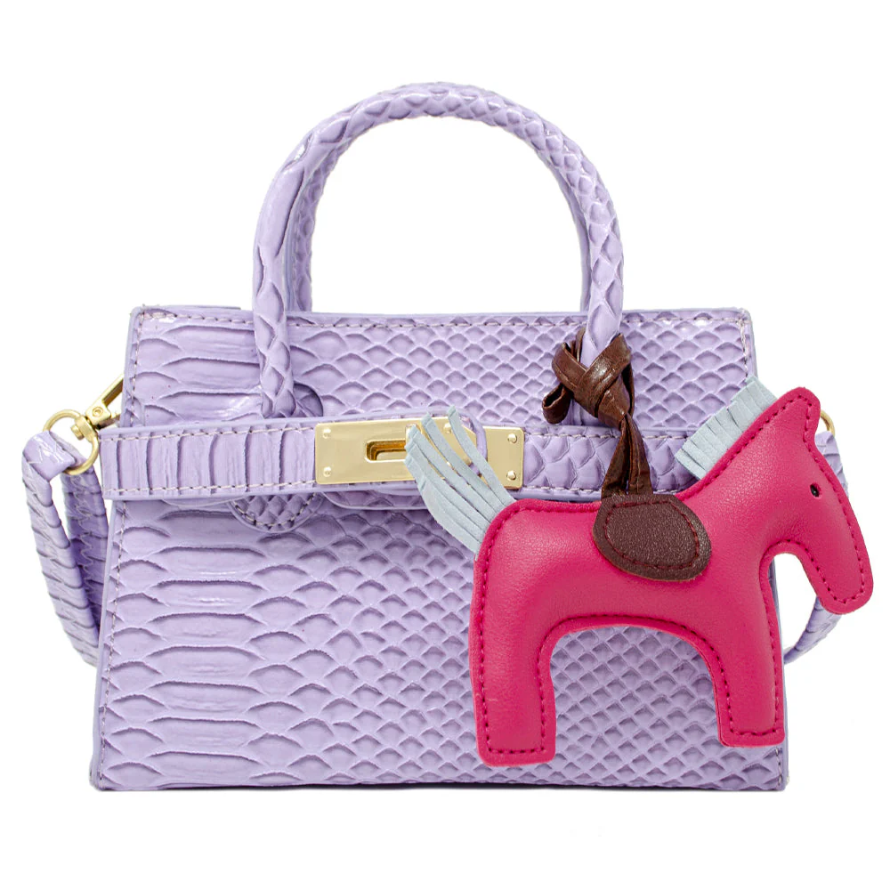 Crocodile Buckle Bag with Pony