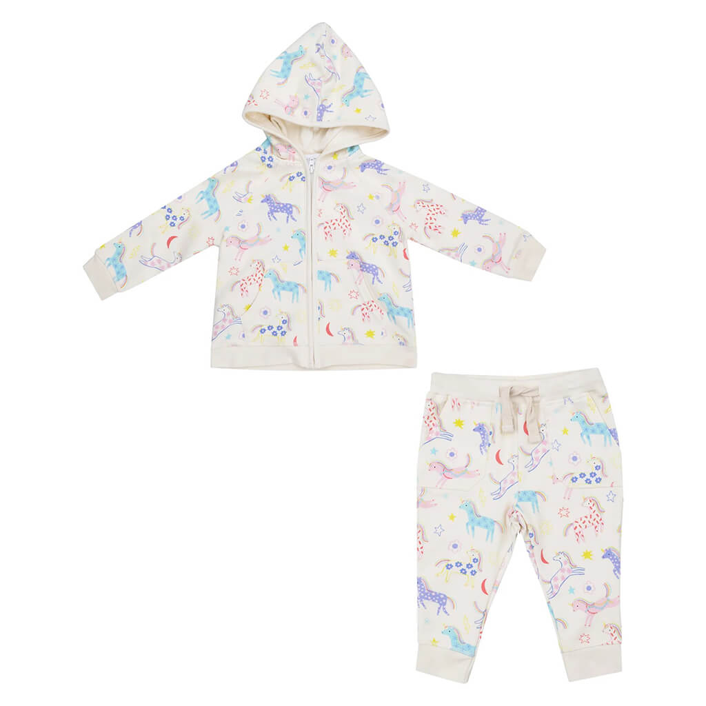 Angel Dear Hoodie and Jogger Set Fun Unicorns