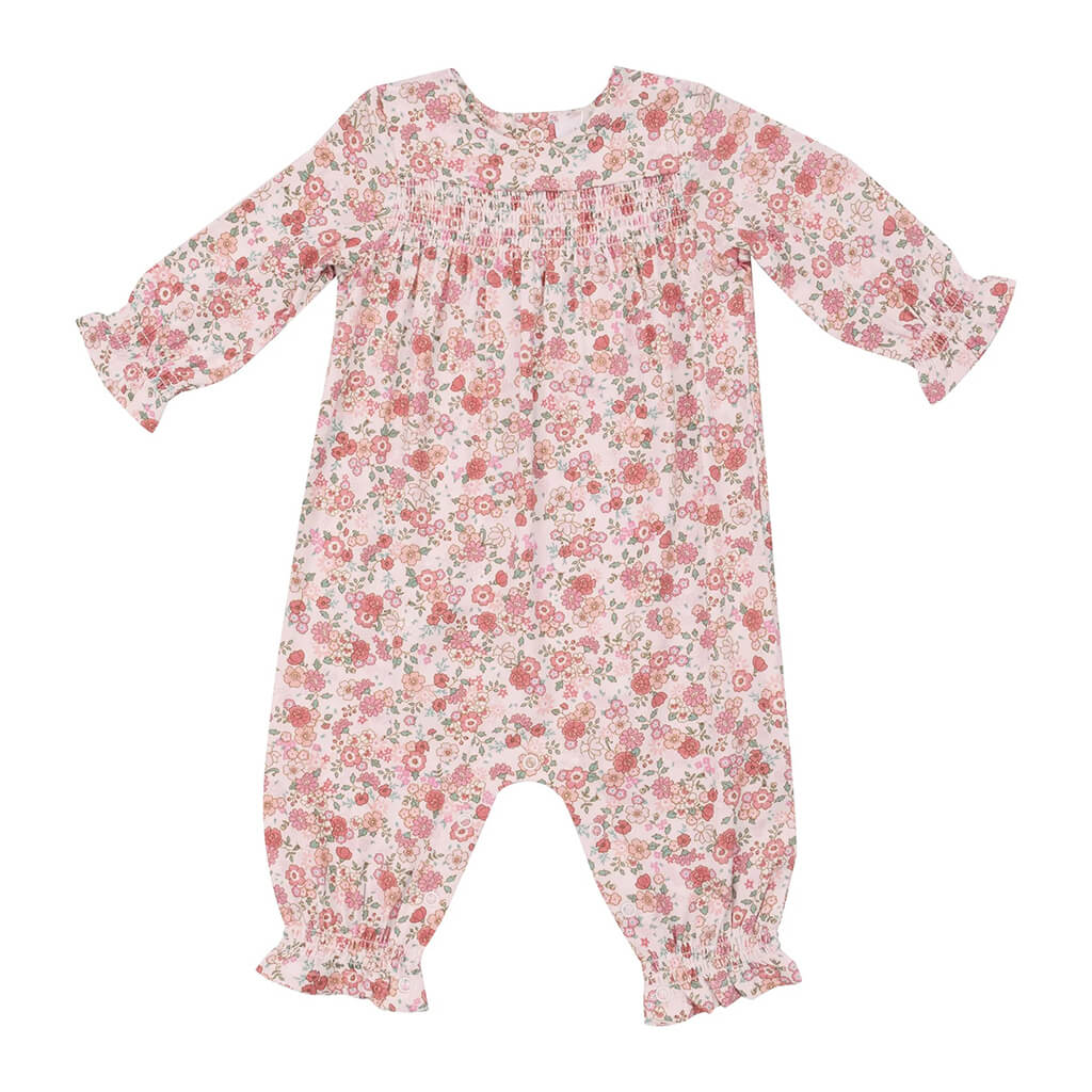 Angel Dear Smocked Romper Pretty Calico