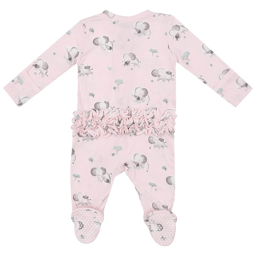 Angel Dear 2-Way Zipper Footie Gray Elephants