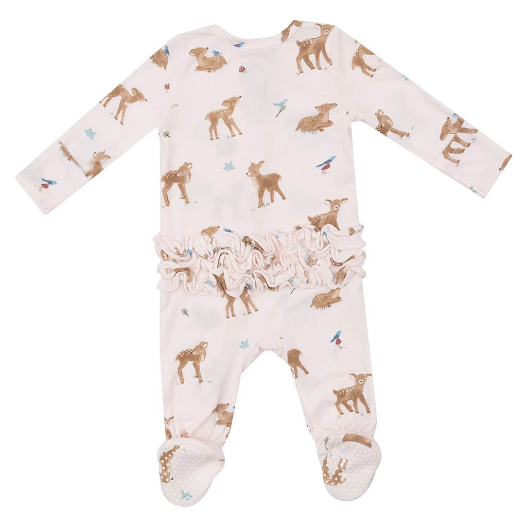 Angel Dear 2-Way Ruffle Zipper Footie Soft Deer