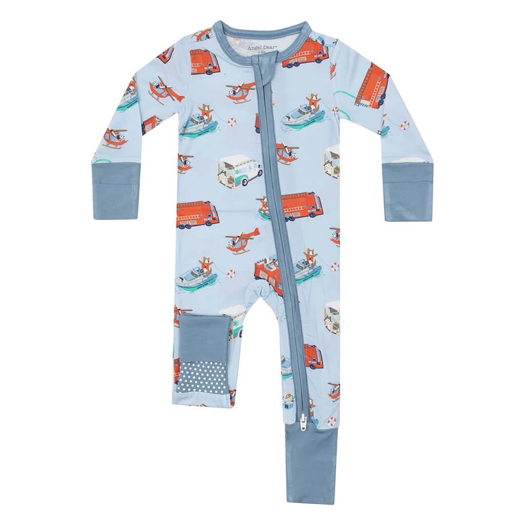 Angel Dear 2-Way Zipper Romper Rescue Vehicle Dogs