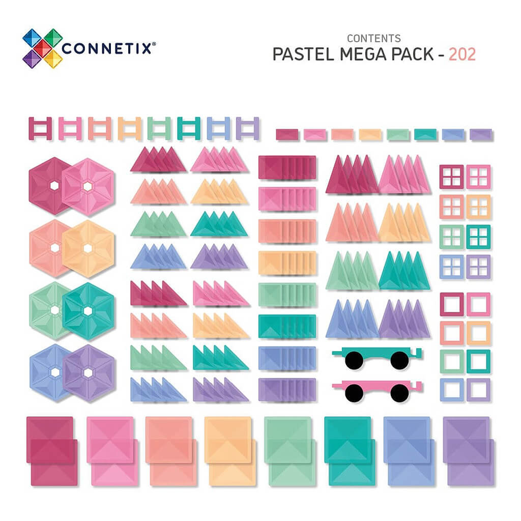 Connetix 202pc Pastel Mega Pack