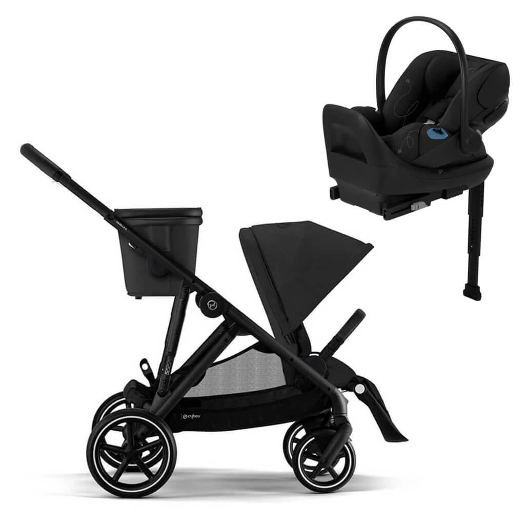 Color_Moon Black (Black Frame) | Gazelle S 2 Stroller + Cloud G Lux | NINI and LOLI
