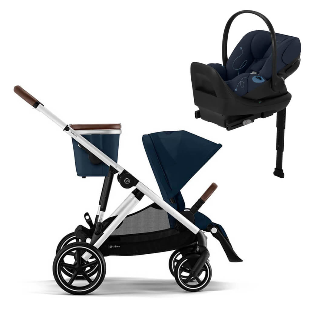 Color_Ocean Blue (Silver Frame) | Gazelle S 2 Stroller + Cloud G Lux | NINI and LOLI