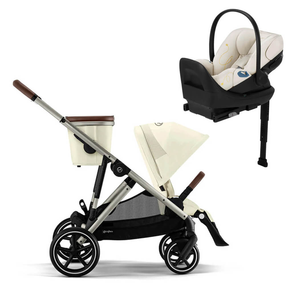 Color_Seashell Beige (Taupe Frame) | Gazelle S 2 Stroller + Cloud G Lux | NINI and LOLI