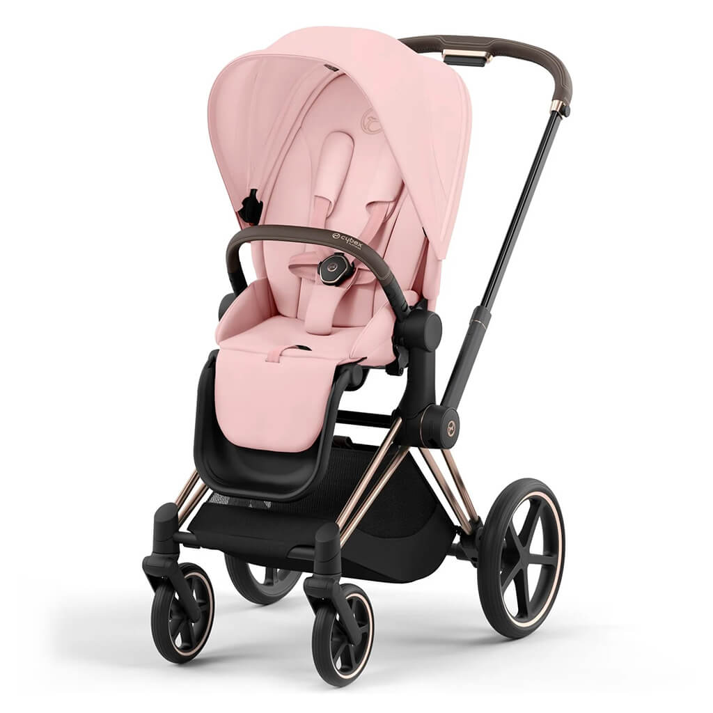 Color_Peach Pink | Cybex Priam 4 Complete Stroller Rose Gold/Brown | NINI and LOLI