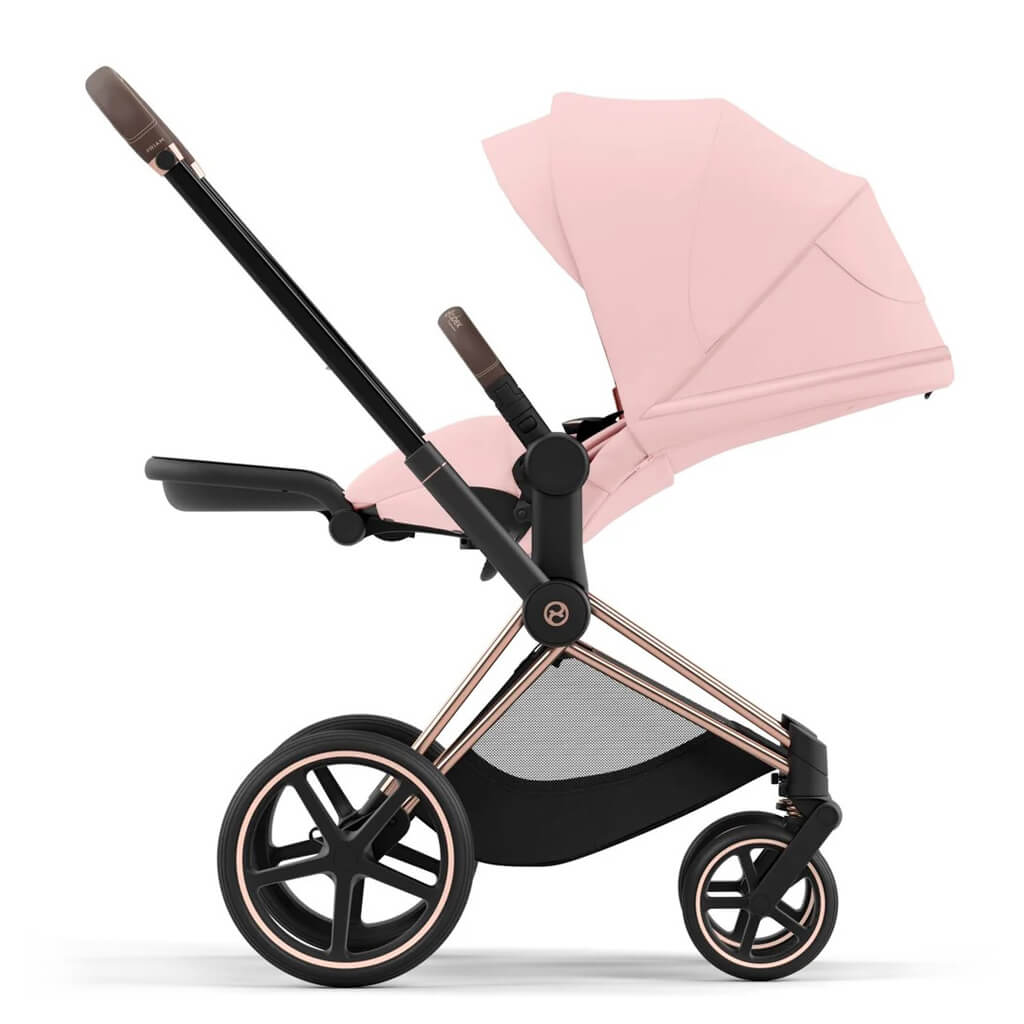 Color_Peach Pink | Cybex Priam 4 Complete Stroller Rose Gold/Brown | NINI and LOLI