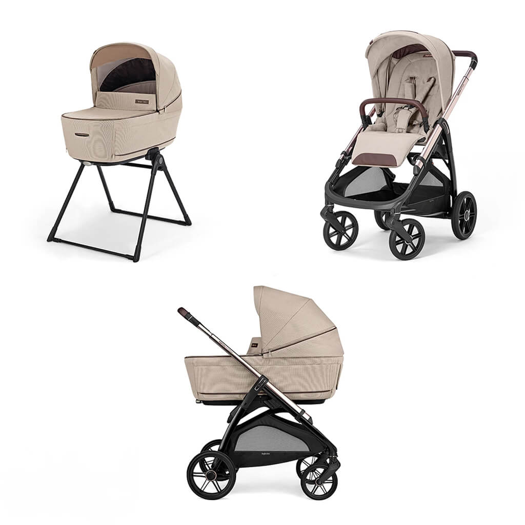 Color_Pashmina Beige | Aptica Complete Stroller + Bassinet + Stand | NINI and LOLI