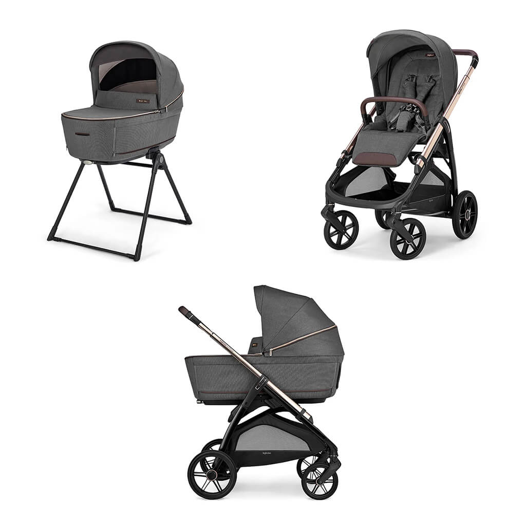 Color_Velvet Gray | Aptica Complete Stroller + Bassinet + Stand | NINI and LOLI