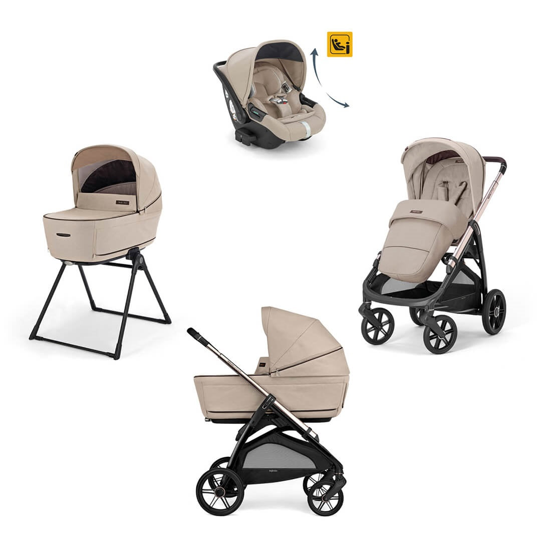 Color_Pashmina Beige | Aptica Complete Stroller + Bassinet + Stand | NINI and LOLI