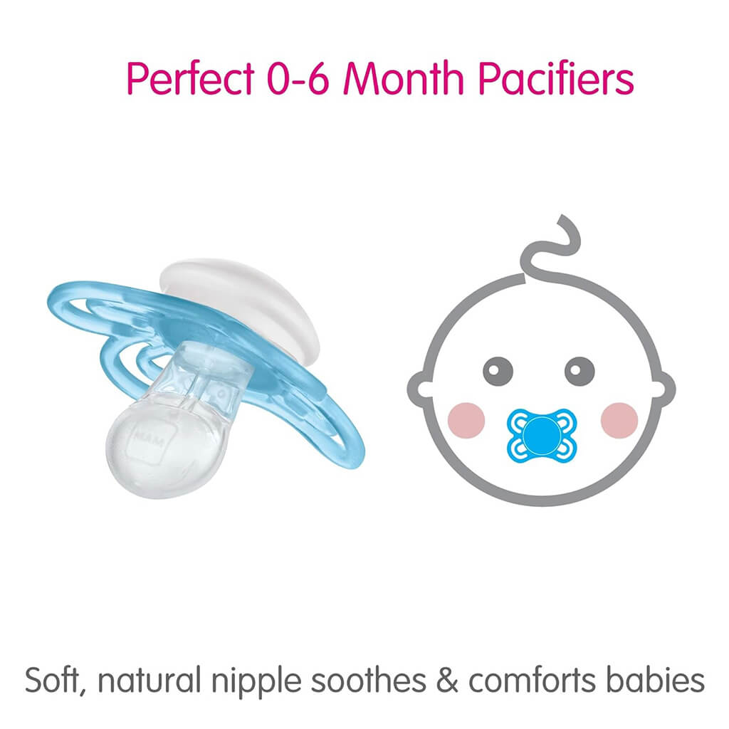 Ninimo Pacifier Perfect Baby Pacifier 0-6 Months Blue – NINI and LOLI