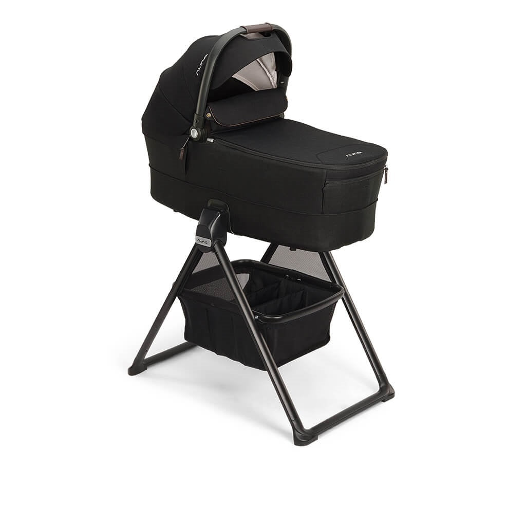 Color_Caviar/Chocolate | MIXX Series Bassinet + Stand | NINI and LOLI
