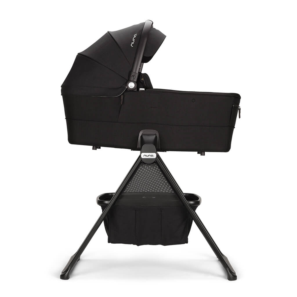 Color_Caviar/Chocolate | MIXX Series Bassinet + Stand | NINI and LOLI