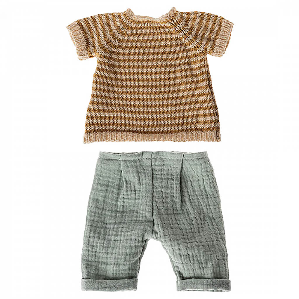 Maileg Rabbit size 3 Classic Knitted shirt and pants